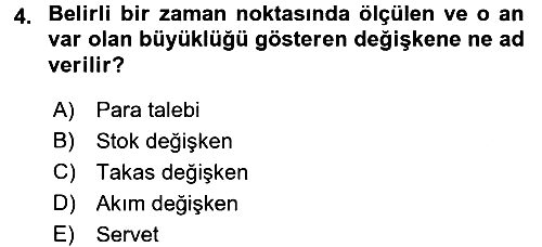 Para Teorisi 2016-2017 3 Ders Sınavı - 4. soru