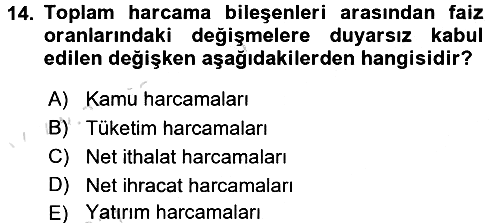 Para Teorisi 2018-2019 3 Ders Sınavı - 14. soru