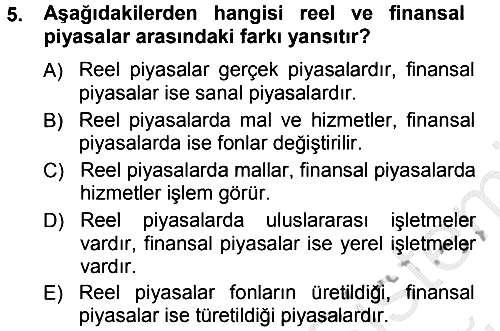 Para Teorisi 2012-2013 Ara Sınav - 5. soru