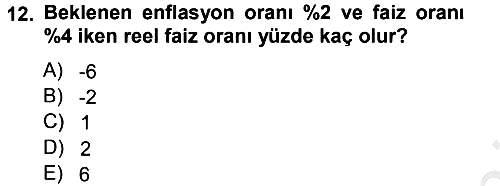 Para Teorisi 2012-2013 Ara Sınav - 12. soru