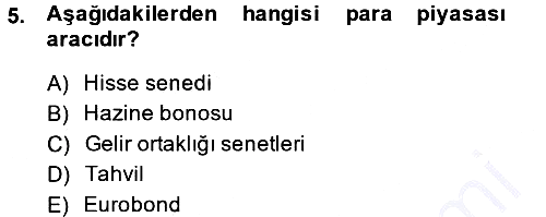 Para Teorisi 2013-2014 Ara Sınav - 5. soru
