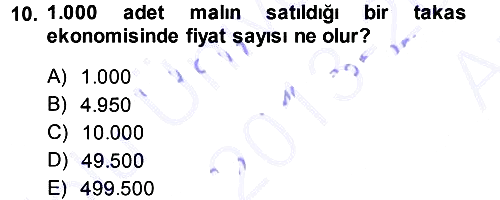 Para Teorisi 2013-2014 Ara Sınav - 10. soru