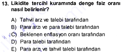 Para Teorisi 2013-2014 Ara Sınav - 13. soru