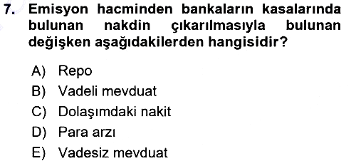 Para Teorisi 2015-2016 Ara Sınav - 7. soru