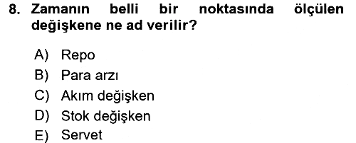 Para Teorisi 2016-2017 Ara Sınav - 8. soru