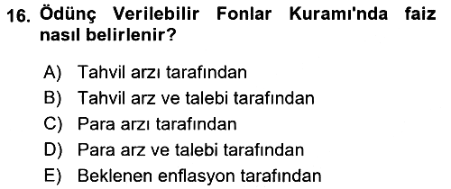 Para Teorisi 2018-2019 Ara Sınav - 16. soru