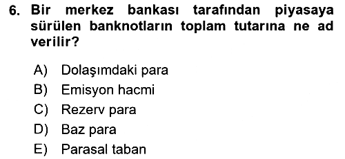 Para Teorisi 2023-2024 Ara Sınav - 6. soru
