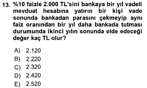Para Teorisi 2023-2024 Ara Sınav - 13. soru