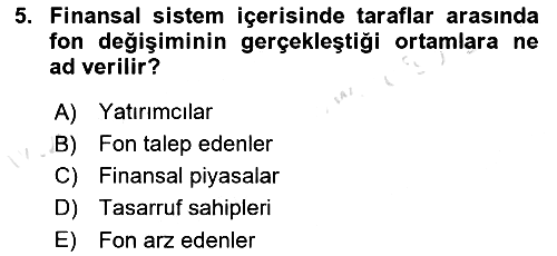 Para Teorisi 2025-2026 Ara Sınav - 5. soru