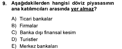 Para Teorisi 2013-2014 Dönem Sonu Sınavı - 9. soru