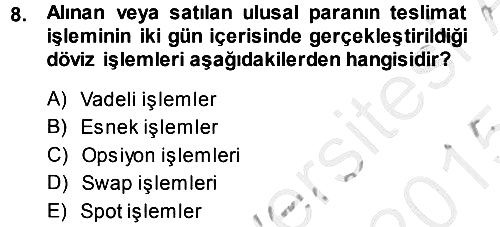 Para Teorisi 2014-2015 Dönem Sonu Sınavı - 8. soru