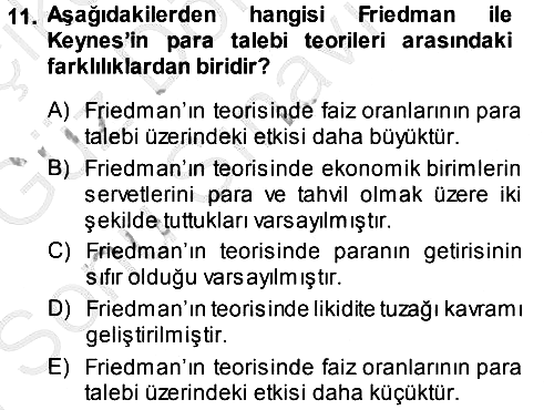Para Teorisi 2014-2015 Dönem Sonu Sınavı - 11. soru