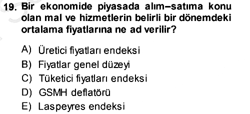 Para Teorisi 2014-2015 Dönem Sonu Sınavı - 19. soru