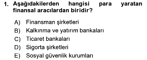 Para Teorisi 2016-2017 Dönem Sonu Sınavı - 1. soru