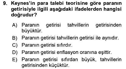 Para Teorisi 2017-2018 Dönem Sonu Sınavı - 9. soru