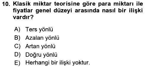 Para Teorisi 2017-2018 Dönem Sonu Sınavı - 10. soru