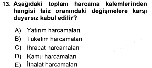 Para Teorisi 2017-2018 Dönem Sonu Sınavı - 13. soru