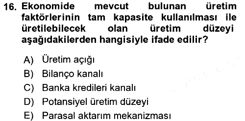 Para Teorisi 2017-2018 Dönem Sonu Sınavı - 16. soru