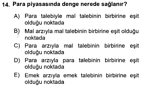 Para Teorisi 2021-2022 Dönem Sonu Sınavı - 14. soru