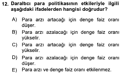 Para Teorisi 2022-2023 Dönem Sonu Sınavı - 12. soru
