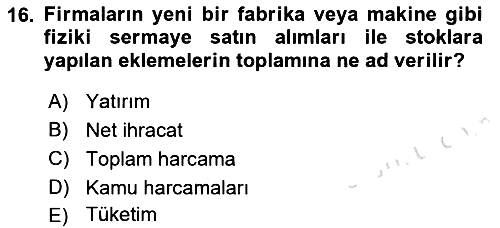 Para Teorisi 2023-2024 Dönem Sonu Sınavı - 16. soru