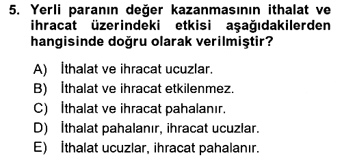 Para Teorisi 2024-2025 Dönem Sonu Sınavı - 5. soru