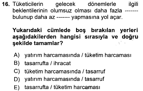 Para Teorisi 2025-2026 Dönem Sonu Sınavı - 16. soru