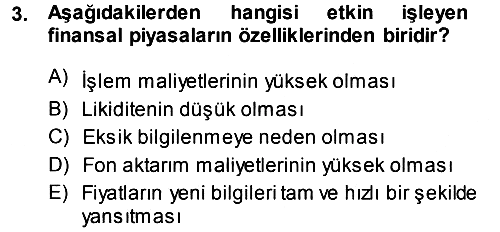 Para Teorisi 2014-2015 Tek Ders Sınavı - 3. soru