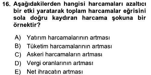 Para Teorisi 2015-2016 Tek Ders Sınavı - 16. soru