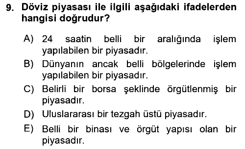 Para Teorisi 2018-2019 Yaz Okulu Sınavı - 9. soru