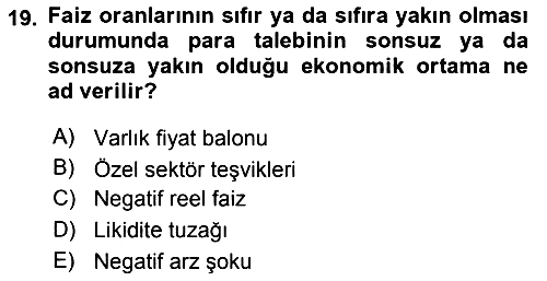 Para Teorisi 2020-2021 Yaz Okulu Sınavı - 19. soru