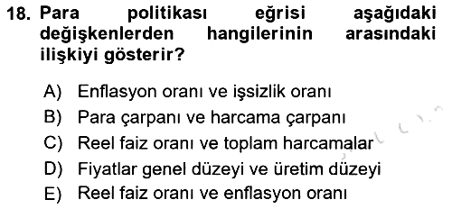 Para Teorisi 2021-2022 Yaz Okulu Sınavı - 18. soru