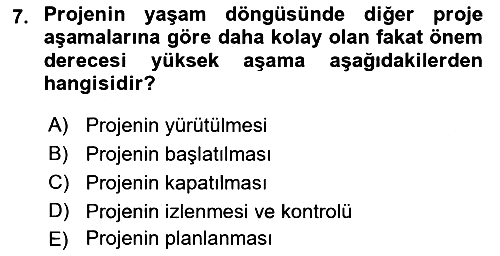 Sosyal Bilimlerde Proje Yönetimi 2021-2022 Ara Sınav - 7. soru