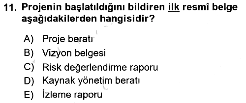 Sosyal Bilimlerde Proje Yönetimi 2022-2023 Ara Sınav - 11. soru
