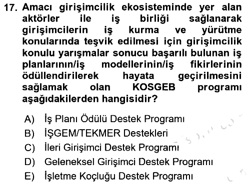 Sosyal Bilimlerde Proje Yönetimi 2022-2023 Yaz Okulu Sınavı - 17. soru