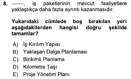 Sosyal Bilimlerde Proje Yönetimi 2023-2024 Yaz Okulu Sınavı - 8. soru
