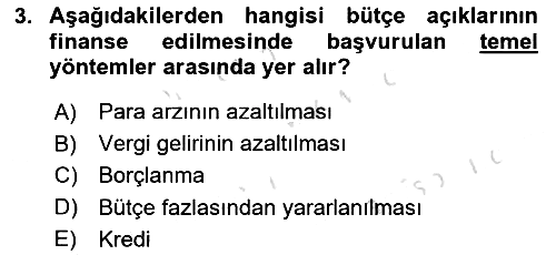 Tarım Ekonomisi ve Tarımsal Politikalar 2021-2022 Dönem Sonu Sınavı - 3. soru