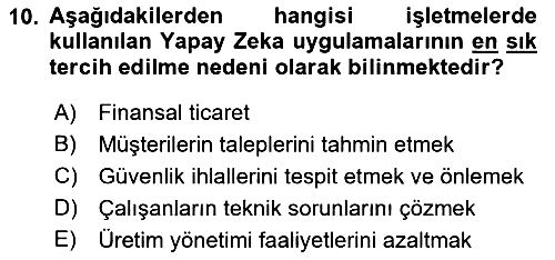 Teknoloji, İnnovasyon Ve Girişimcilik 2021-2022 Ara Sınav - 10. soru