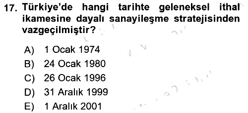 Uluslararası İktisat Politikası 2023-2024 Ara Sınav - 17. soru