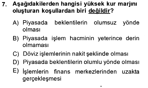 Uluslararası İktisat Politikası 2013-2014 Dönem Sonu Sınavı - 7. soru