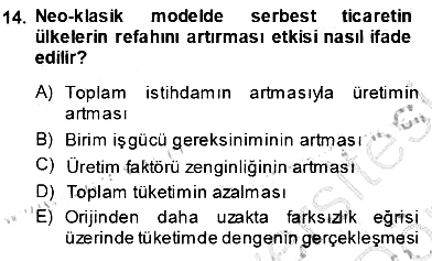 Uluslararası İktisat Teorisi 2013-2014 Ara Sınav - 14. soru