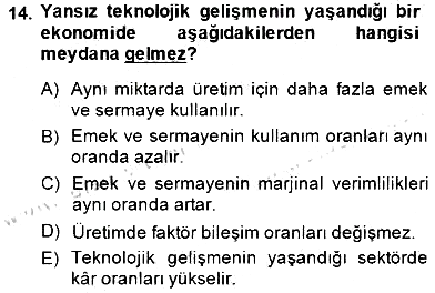 Uluslararası İktisat Teorisi 2014-2015 Dönem Sonu Sınavı - 14. soru
