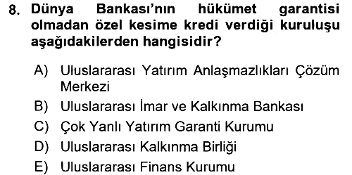 Uluslararası İktisat Teorisi 2016-2017 Dönem Sonu Sınavı - 8. soru