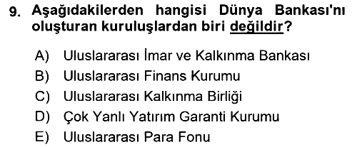 Uluslararası İktisat Teorisi 2021-2022 Dönem Sonu Sınavı - 9. soru