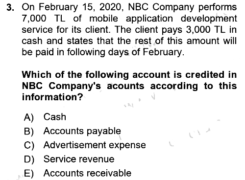 Accounting 1 2021-2022 Dönem Sonu Sınavı - 3. soru
