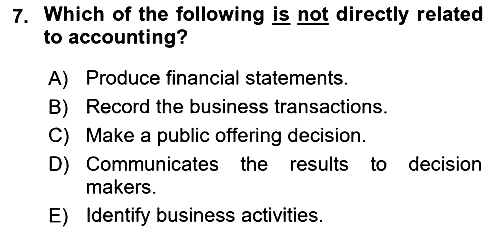 Accounting 1 2021-2022 Dönem Sonu Sınavı - 7. soru