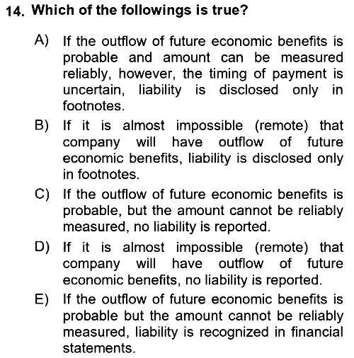 Accounting 2 2018-2019 Ara Sınav - 14. soru