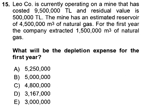 Accounting 2 2023-2024 Ara Sınav - 15. soru