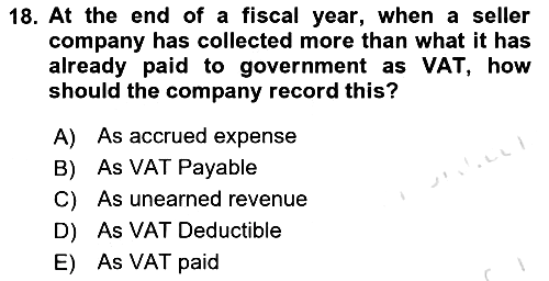 Accounting 2 2023-2024 Ara Sınav - 18. soru