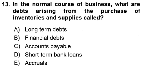 Accounting 2 2025-2026 Ara Sınav - 13. soru